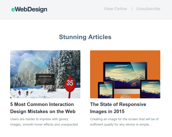 ewebdesign newsletter